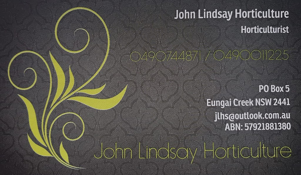 John Lindsay Horticulture | point of interest | 104 Eungai Creek Rd, Eungai Creek NSW 2441, Australia | 0490011225 OR +61 490 011 225