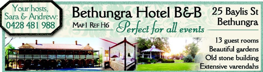 Bethungra Hotel B&B | lodging | 25 Baylis St, Bethungra NSW 2590, Australia | 0450783607 OR +61 450 783 607