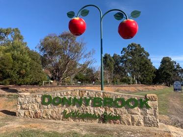 Welcome To Donnybrook sign | tourist attraction | Donnybrook WA 6239, Australia | 0897804200 OR +61 8 9780 4200