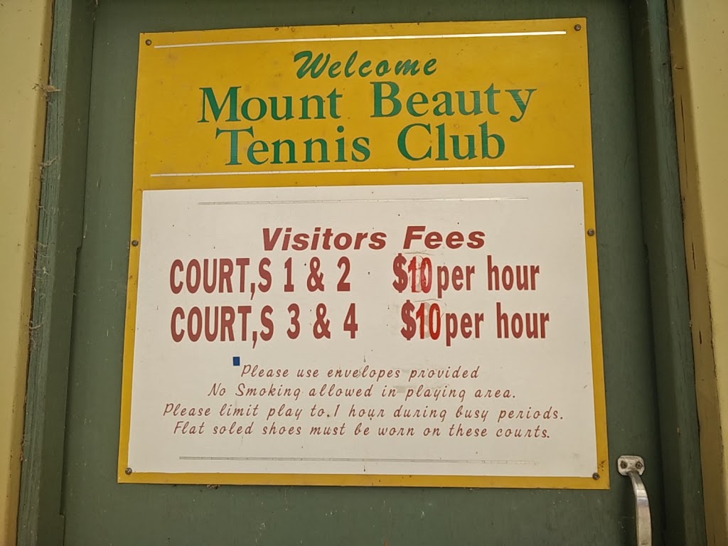 Mount Beauty Tennis Club | point of interest | Tennis Ct Ave, Mount Beauty VIC 3699, Australia | 0357541323 OR +61 3 5754 1323