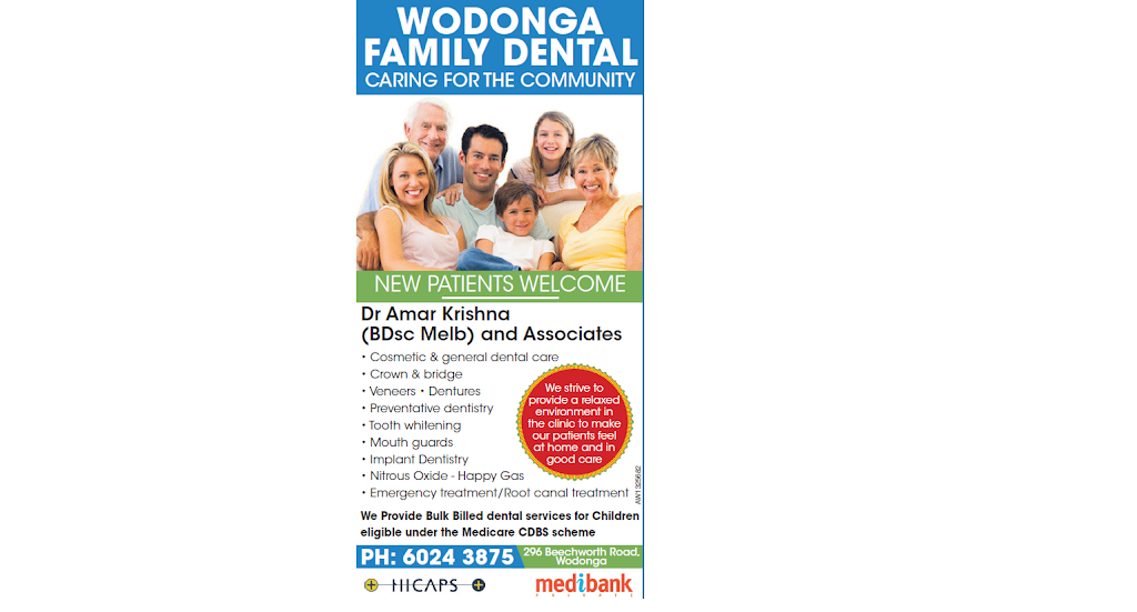 Wodonga Family Dental | dentist | 296 Beechworth Rd, Wodonga VIC 3690, Australia | 0260243875 OR +61 2 6024 3875