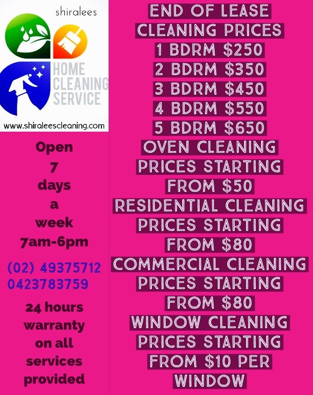 Shiraleescleaning.com | 3b Heddon St, Kurri Kurri NSW 2327, Australia | Phone: 0423 783 759