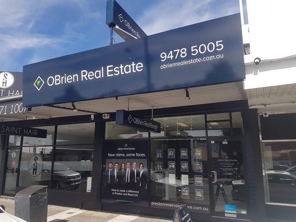 OBrien Real Estate Preston/Reservoir | 647 High St, Preston VIC 3072, Australia | Phone: (03) 9478 5005