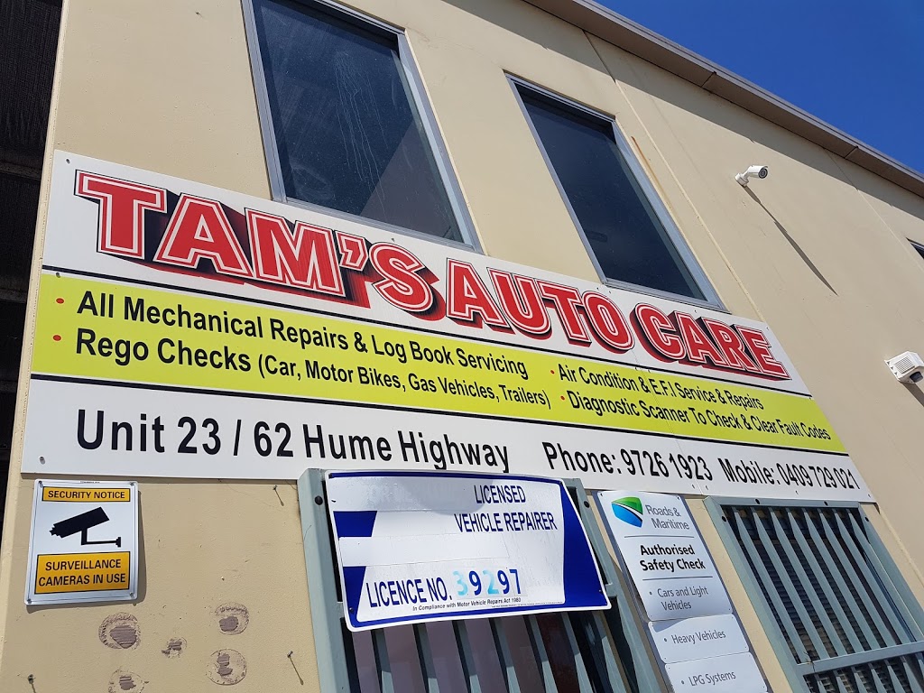 Tams Auto Care | car repair | 23/62 Hume Hwy, Lansvale NSW 2166, Australia | 0409729021 OR +61 409 729 021