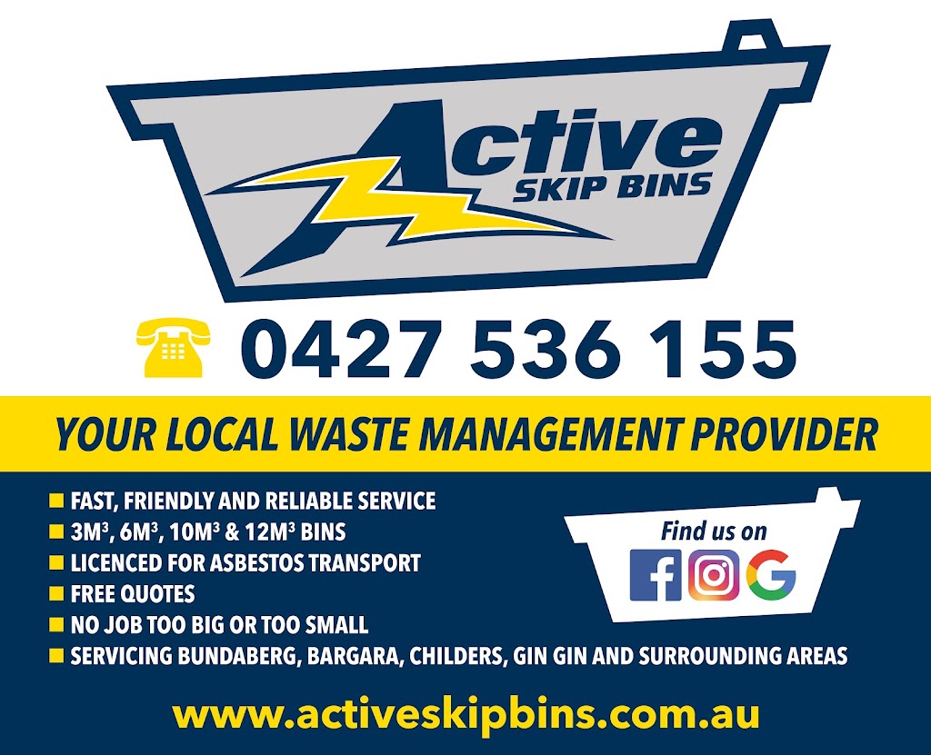 ACTIVE Skip Bins | 5 Lerchs Rd, Sharon QLD 4670, Australia | Phone: 0427 536 155