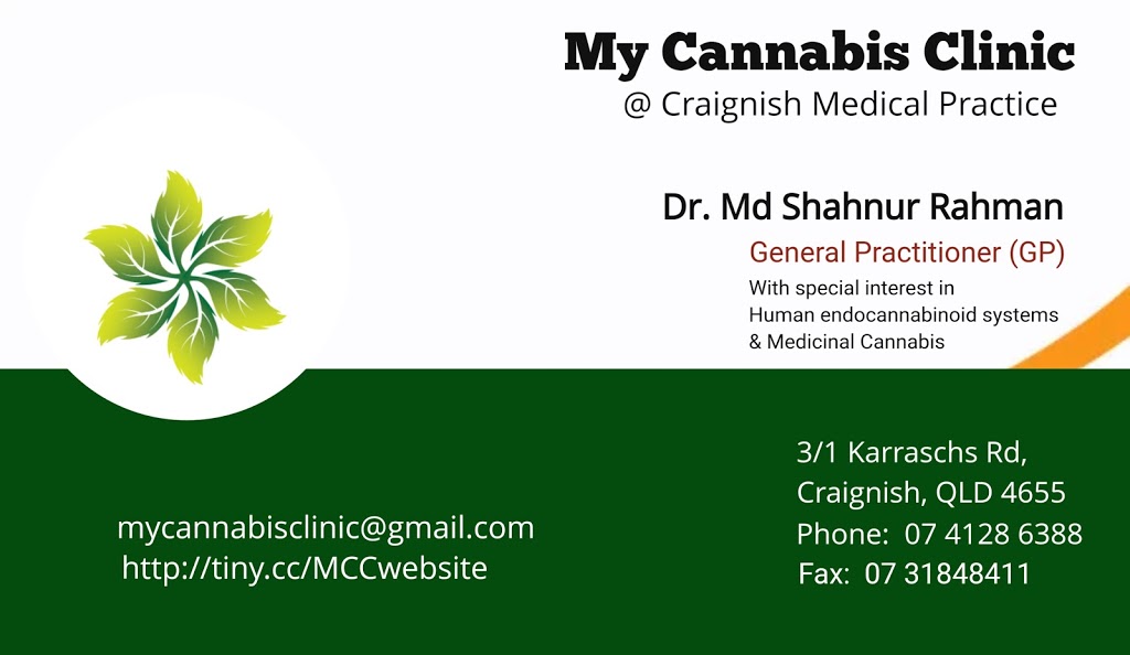 My Cannabis Clinic | hospital | shop 3/1-7 Karraschs Rd, Craignish QLD 4655, Australia | 0741286388 OR +61 7 4128 6388