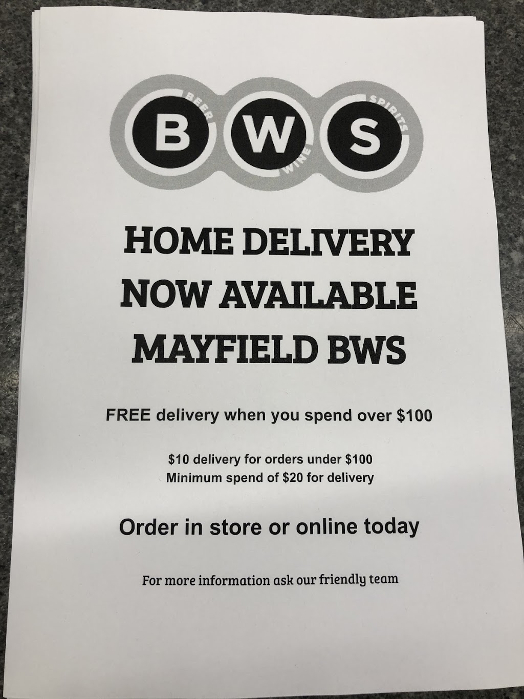 BWS Mayfield | store | 32 Newcastle St, Mayfield NSW 2304, Australia | 0249022708 OR +61 2 4902 2708