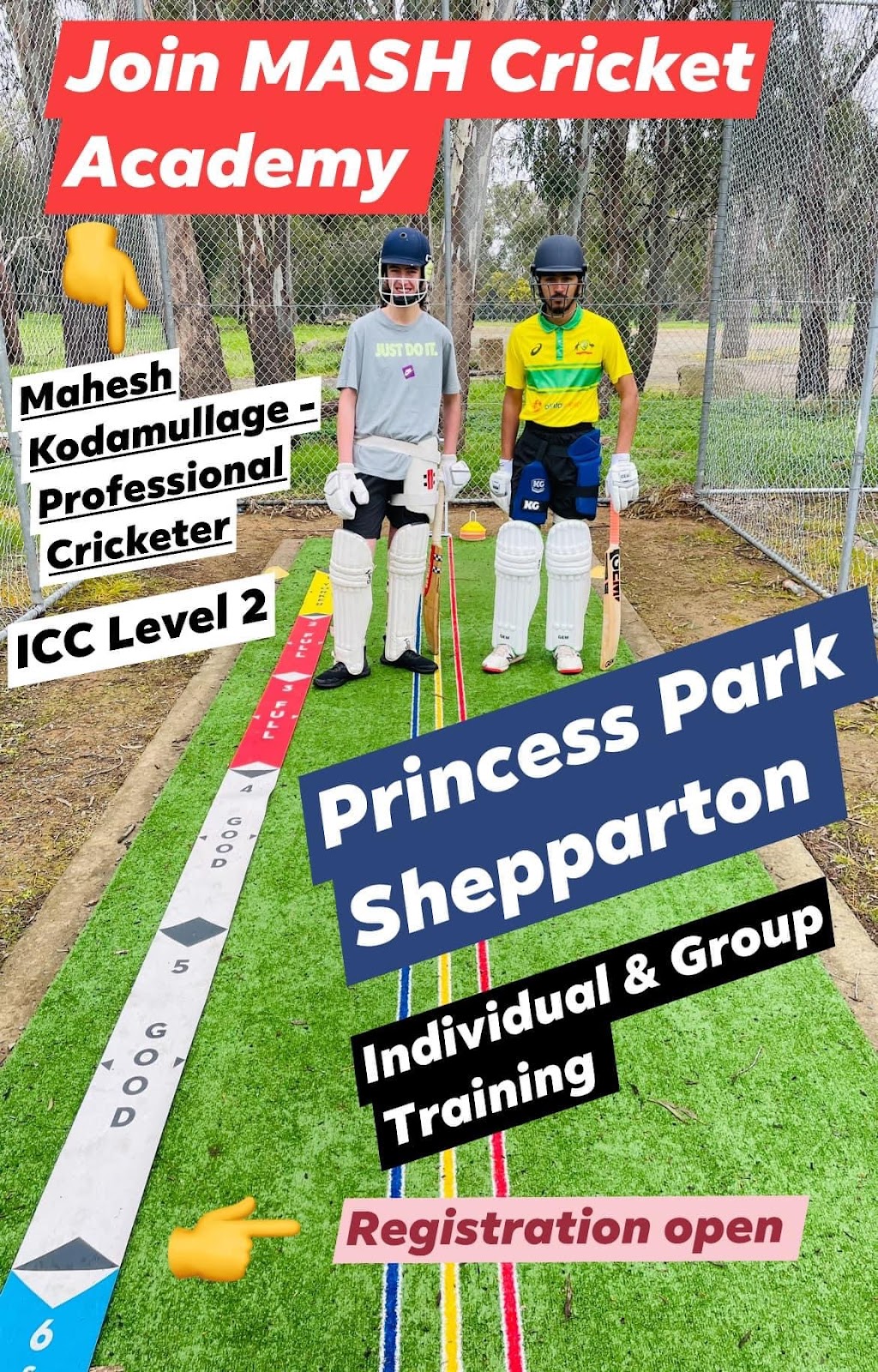 MASH Cricket Academy | point of interest | Quinan Parade, Shepparton VIC 3630, Australia | 0452053570 OR +61 452 053 570