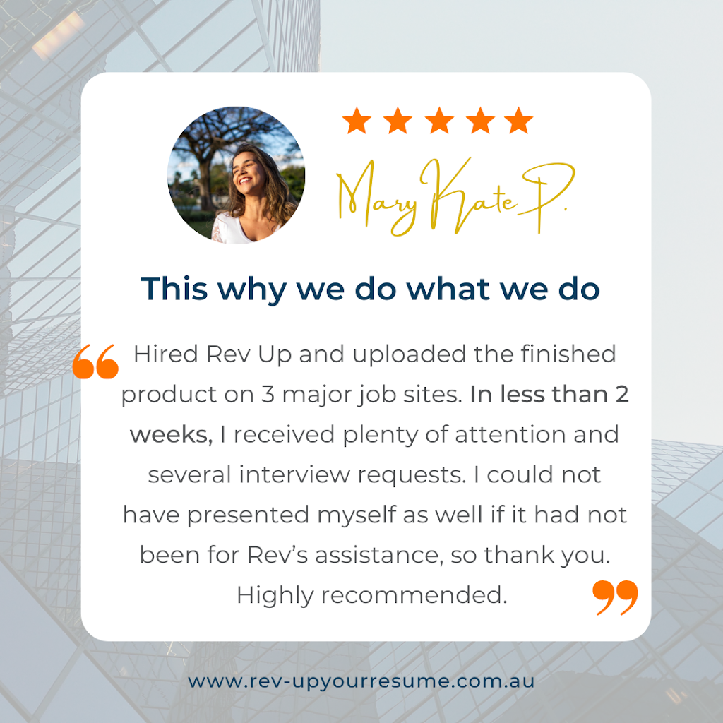 Rev-Up Your Resume | Milano 12, 65 Torrens St, Canberra ACT 2601, Australia | Phone: (07) 5660 6568