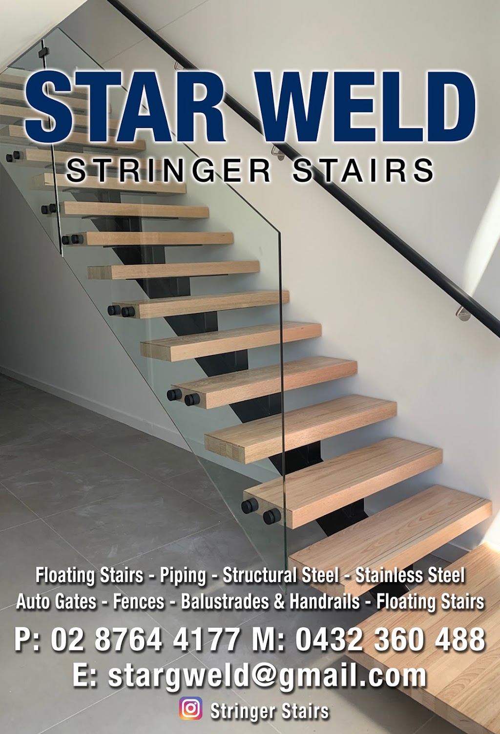 Stringer Stairs Sydney | 17/25 Childs Rd, Chipping Norton NSW 2170, Australia | Phone: 0432 360 488