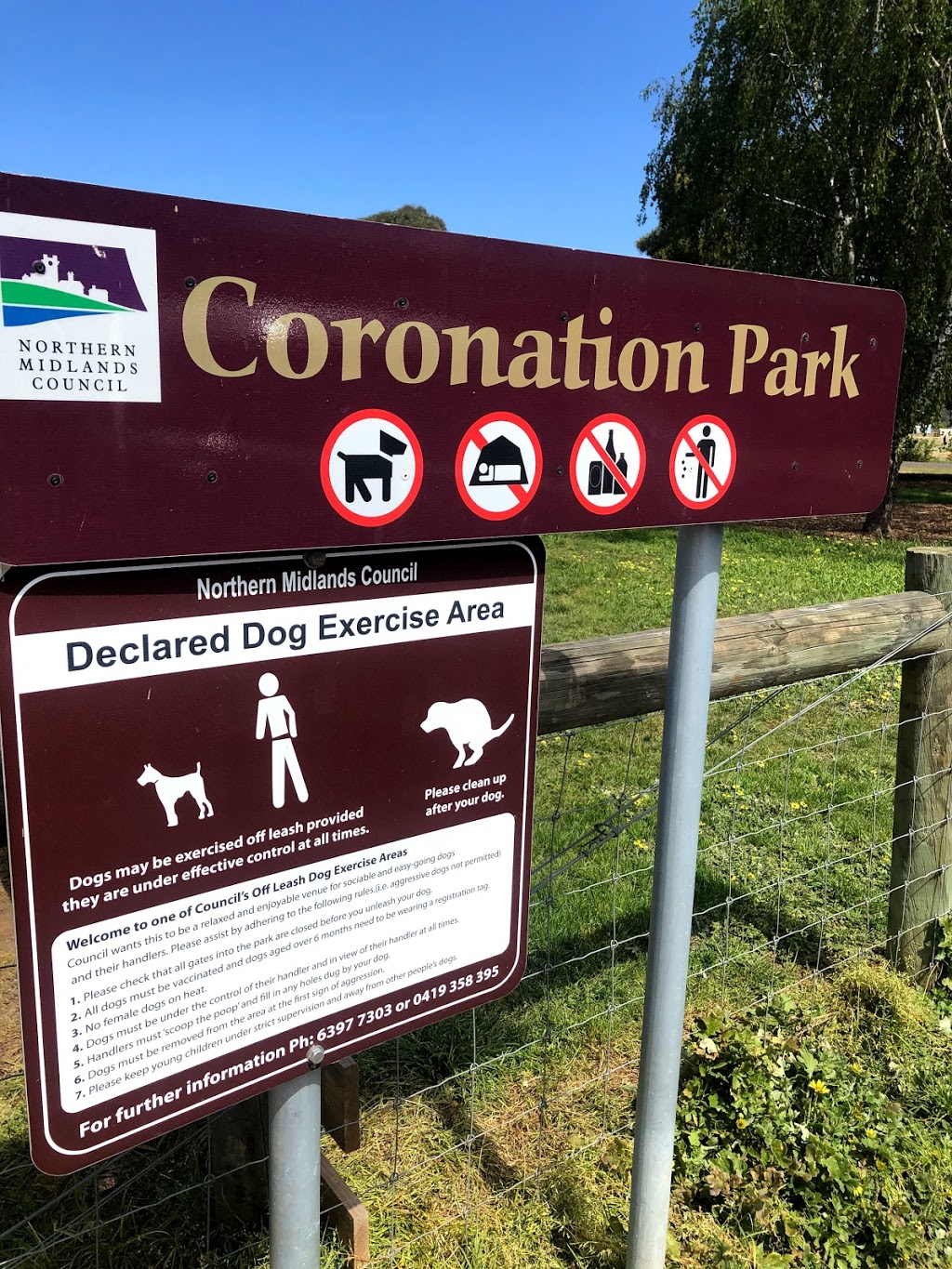 Longford Dog Park (Coronation Park) | Caskel, 358 Cressy Rd, Longford TAS 7301, Australia