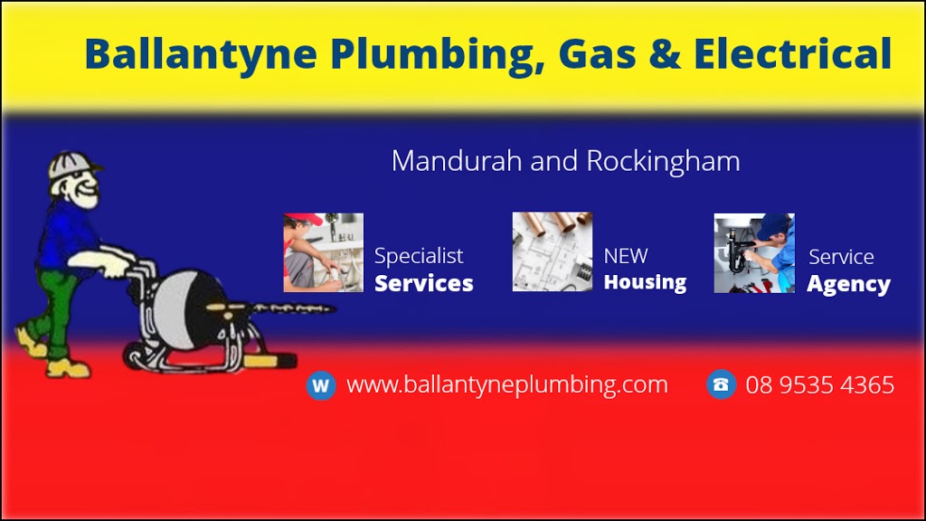 Ballantyne Plumbing, Gas & Electrical | store | 33 Gibla St, Mandurah WA 6210, Australia | 0895354365 OR +61 8 9535 4365