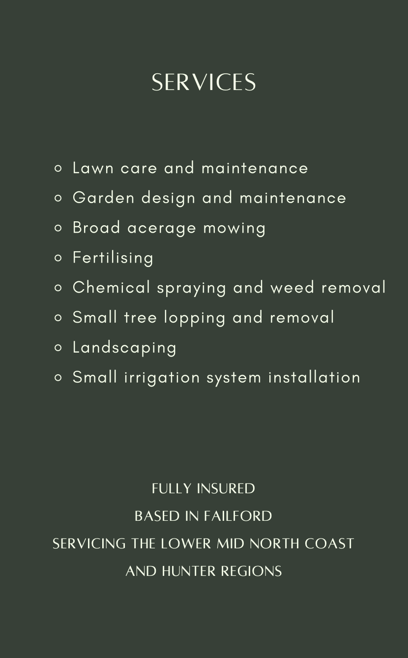 Coast to Country Garden and Lawn Maintenance |  | Blackbutt Dr, Failford NSW 2430, Australia | 0450589155 OR +61 450 589 155