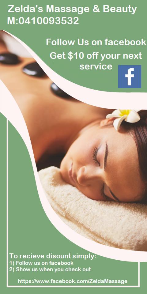 Zeldas Massage and Beauty | 26 Deakin St, Collie WA 6225, Australia | Phone: 0410 093 532