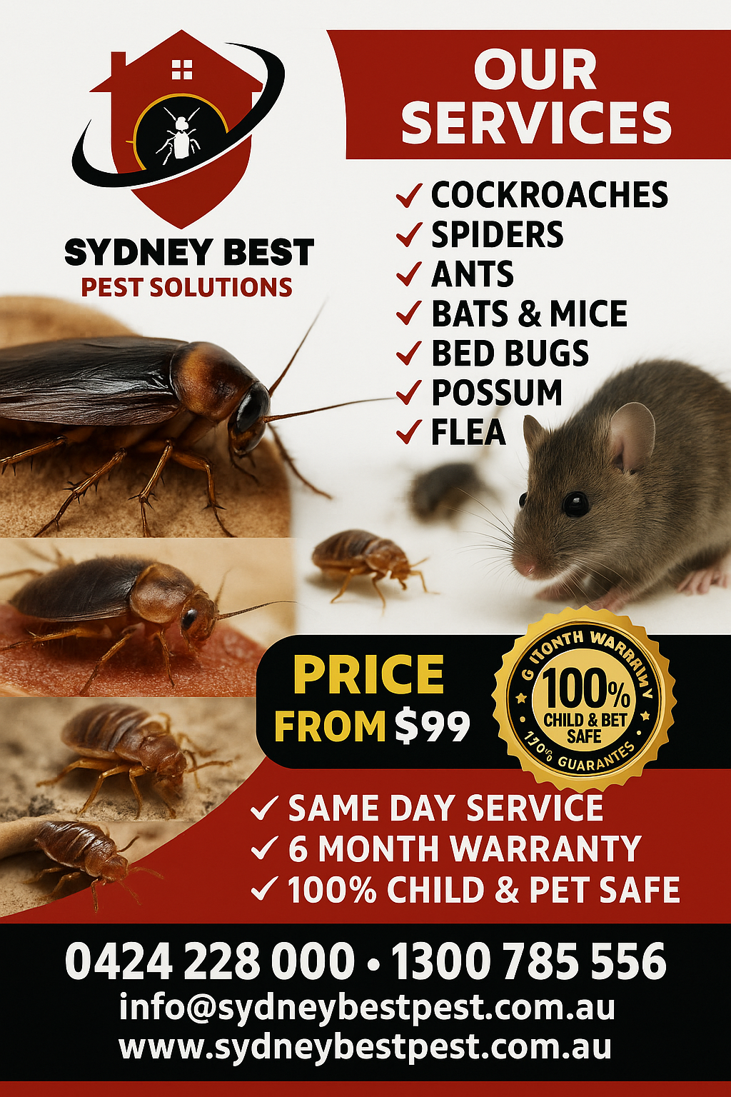 Sydney Best Pest Solutions | 24 Peppercress Rdge, Leppington NSW 2179, Australia | Phone: 0424 228 000