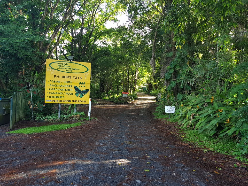 Kuranda Rainforest Accommodation Park | rv park | 88 Kuranda Heights Rd, Kuranda QLD 4881, Australia | 0740937316 OR +61 7 4093 7316