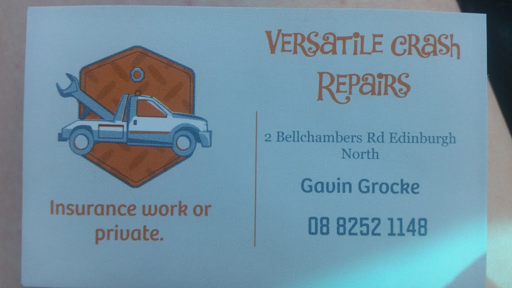 Versatile Crash Repairs | car repair | 2 Bellchambers Rd, Edinburgh North SA 5113, Australia | 0882521148 OR +61 8 8252 1148