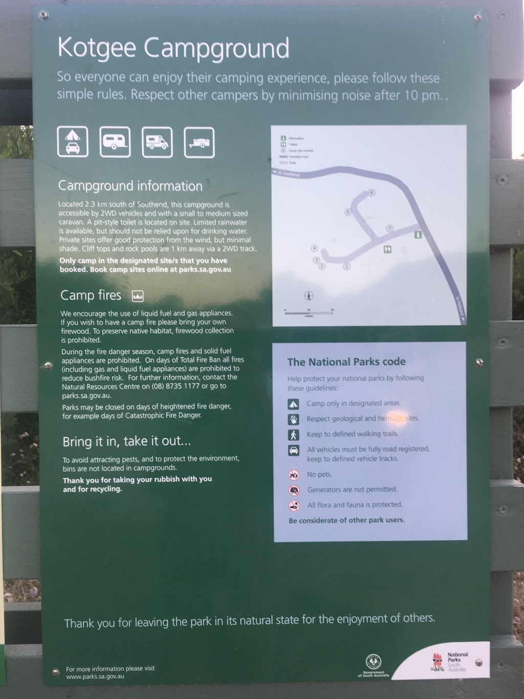 Kotgee Campground - Canunda National Park | Canunda SA 5280, Australia | Phone: (08) 8735 1177