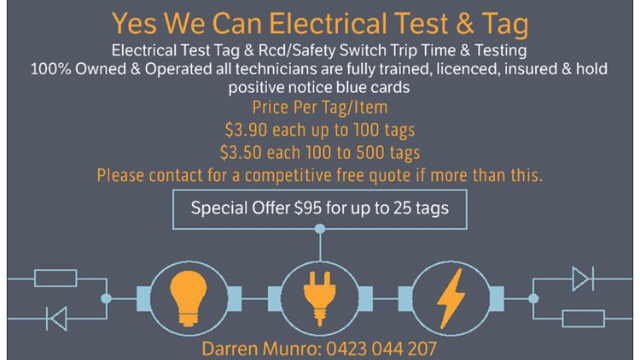 Yes We Can Electrical Test & Tag | 46 May St, Godwin Beach QLD 4511, Australia | Phone: 0423 044 207