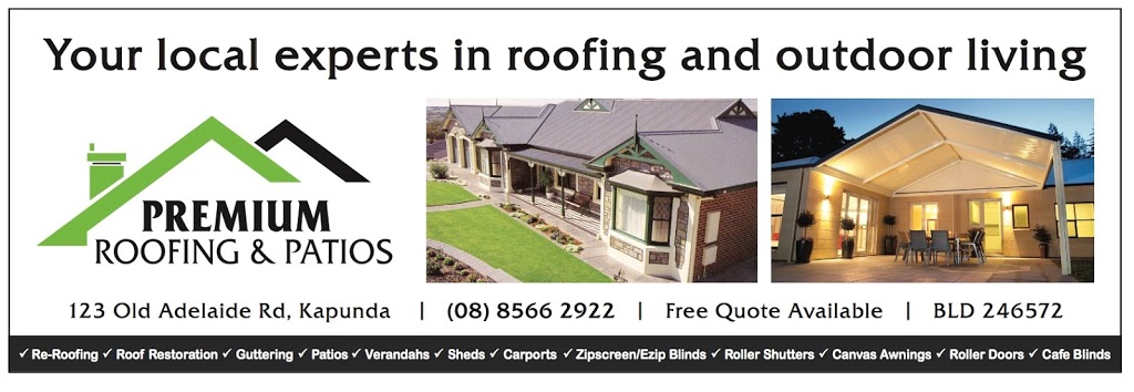 Premium Roofing and Patios | 2/123 Old Adelaide Rd, Kapunda SA 5373, Australia | Phone: (08) 8566 2922