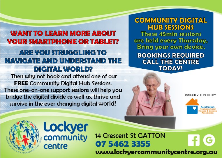 Lockyer Community Centre | 14 Crescent St, Gatton QLD 4343, Australia | Phone: (07) 5462 3355