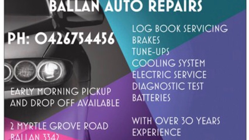 Ballan Auto Repairs | car repair | 2 Myrtle Grove Rd, Ballan VIC 3342, Australia | 0426754456 OR +61 426 754 456