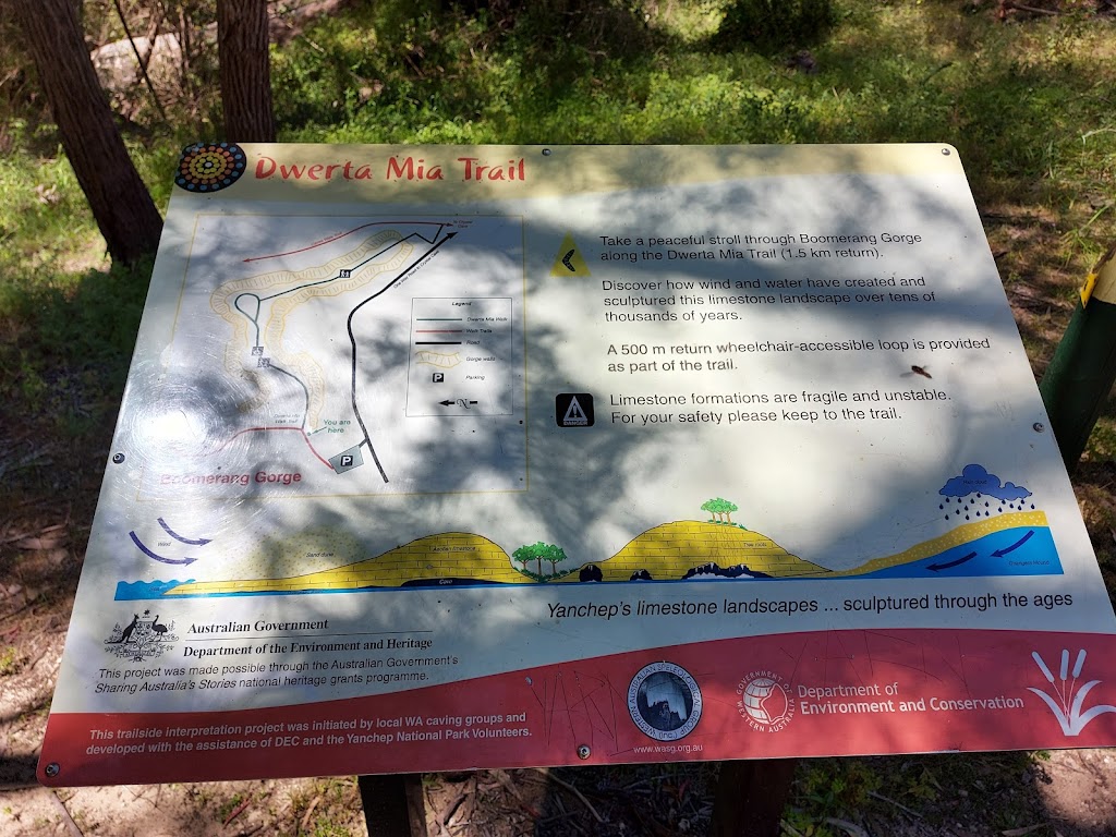 Boomerang Gorge - Dwerta Mia Walk Trail | tourist attraction | Yanchep WA 6035, Australia | 0893037759 OR +61 8 9303 7759