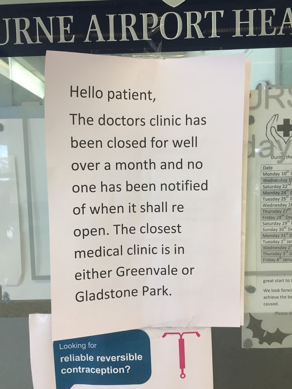 Melbourne Airport Health And Medical Centre | Terminal 1, R1 220 Departure Dr, Melbourne Airport VIC 3045, Australia | Phone: (03) 9338 8975