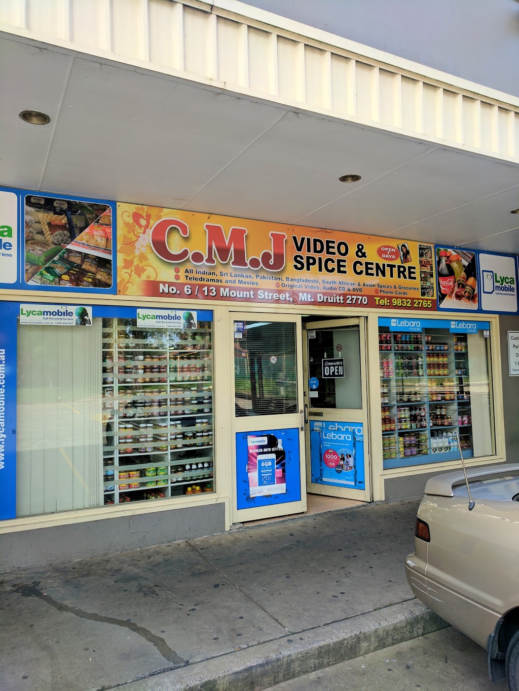 CMJ Video & Spice Centre | convenience store | 5/6-10 Mount St, Mount Druitt NSW 2770, Australia | 0298322765 OR +61 2 9832 2765
