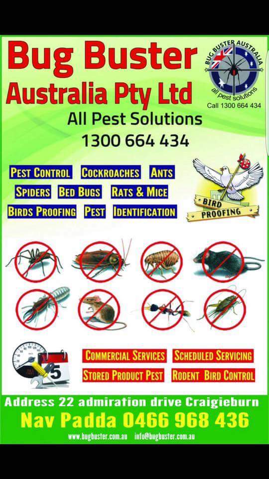 Bug Buster Australia Pty Ltd | home goods store | 22 Admiration Dr, Craigieburn VIC 3064, Australia | 1300664434 OR +61 1300 664 434