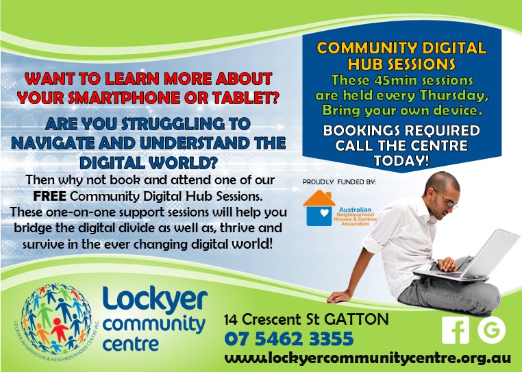 Lockyer Community Centre | 14 Crescent St, Gatton QLD 4343, Australia | Phone: (07) 5462 3355