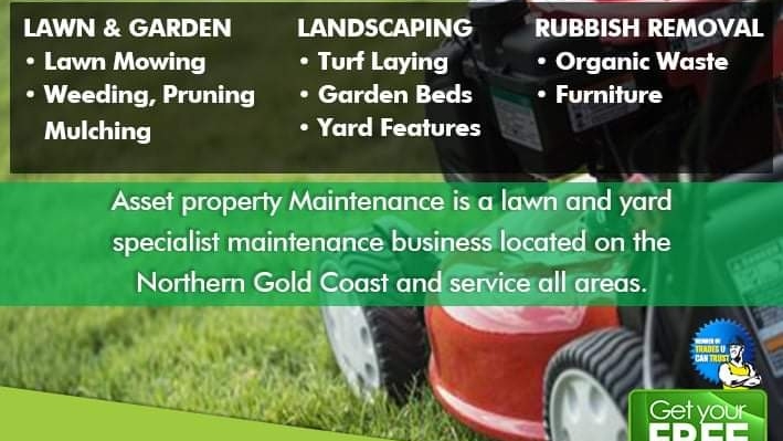 Asset Property Maintenance Gold Coast Lawn And Property Services | general contractor | Coomera Springs Blvd, Upper Coomera QLD 4209, Australia | 0480181390 OR +61 480 181 390