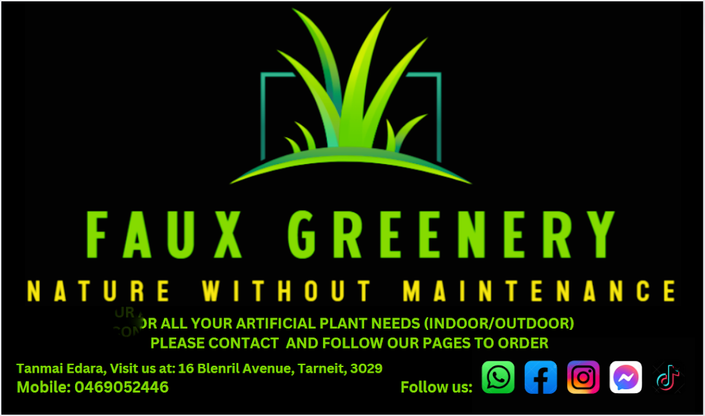 Faux Greenery | 16 Blenril Ave, Tarneit VIC 3029, Australia | Phone: 0469 052 446