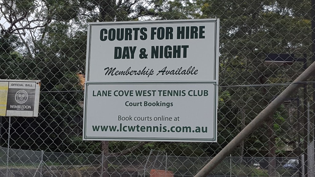 Lane Cove West Tennis Club | 1 Lloyd Rees Dr, Lane Cove West NSW 2066, Australia | Phone: 0417 667 020