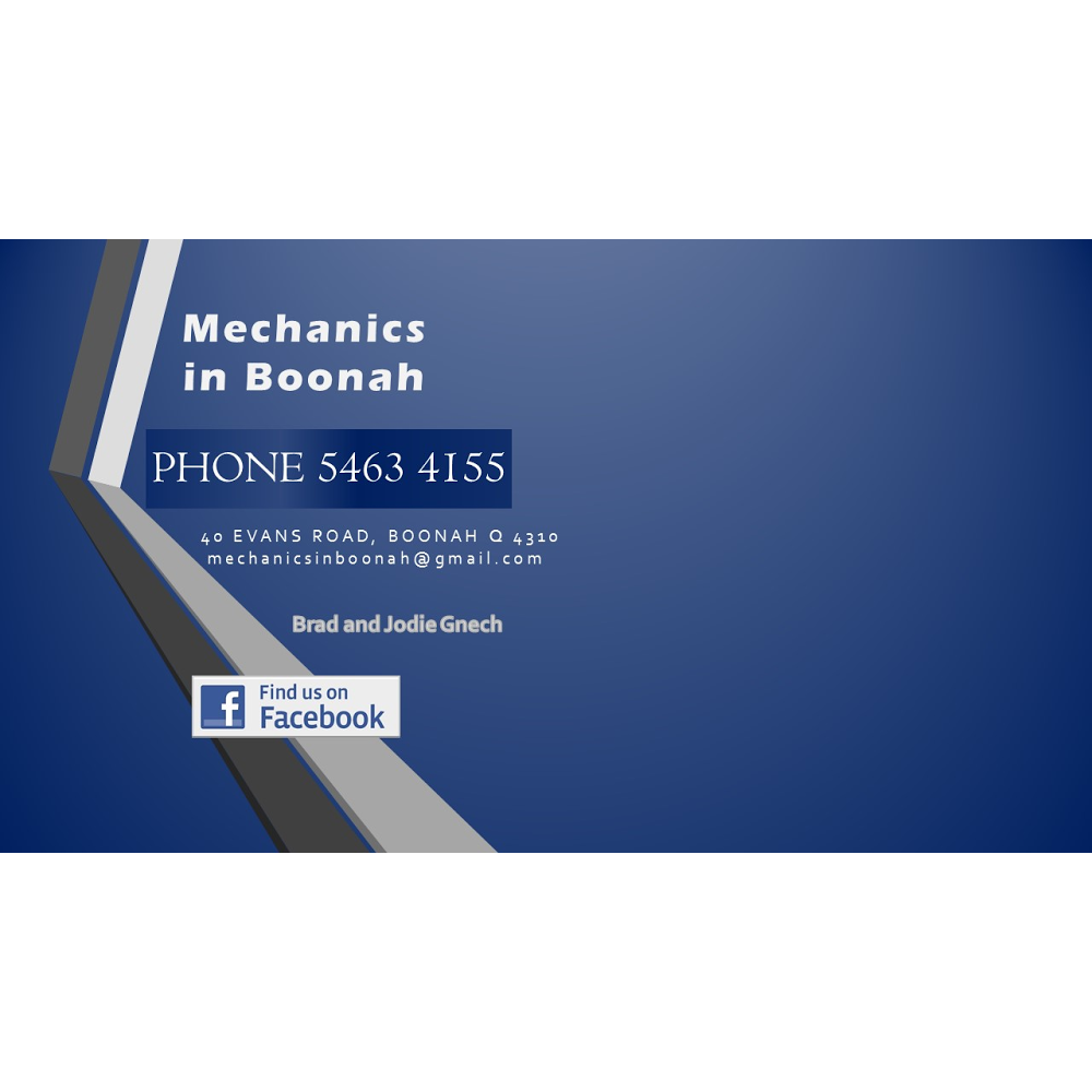 Mechanics in Boonah Pty Ltd | car repair | 40 Evans Rd, Dugandan QLD 4310, Australia | 0754634155 OR +61 7 5463 4155