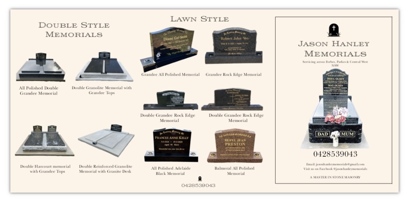Jason Hanley Memorials | The Bogan Way, Forbes NSW 2871, Australia | Phone: 0428 539 043