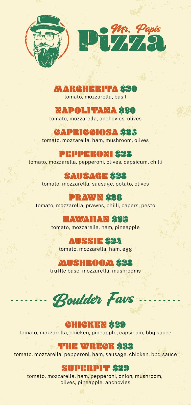 Mr Papis Pizza Boulder | 140 Burt St, Boulder WA 6432, Australia | Phone: (08) 9093 2076