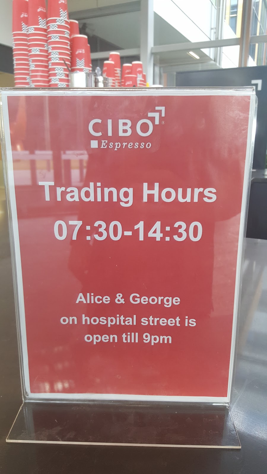 CIBO Espresso | Ground Level, inside University Hospital, QLD, Birtinya QLD 4575, Australia