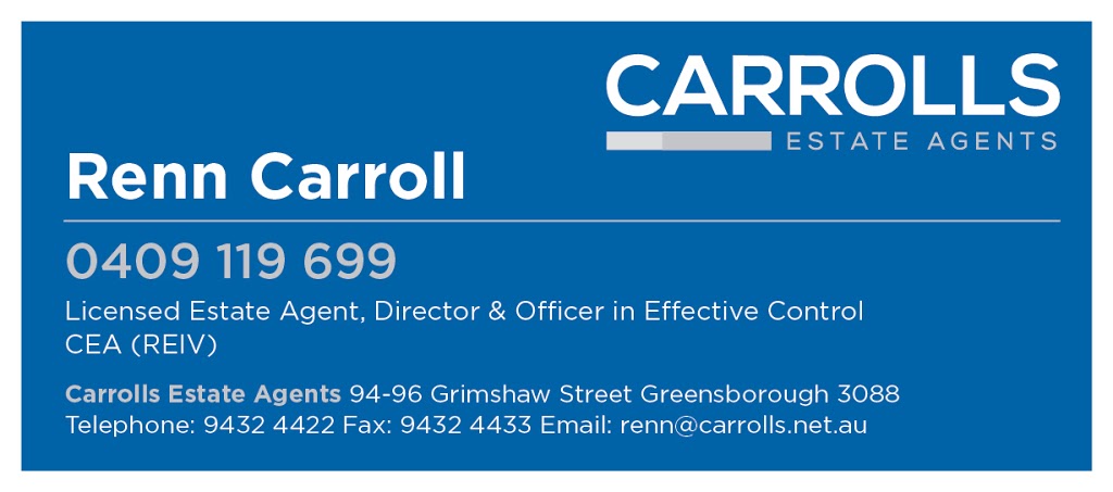 Carrolls Estate Agents Pty. Ltd. | real estate agency | 7/94-96 Grimshaw St, Greensborough VIC 3088, Australia | 0394324422 OR +61 3 9432 4422