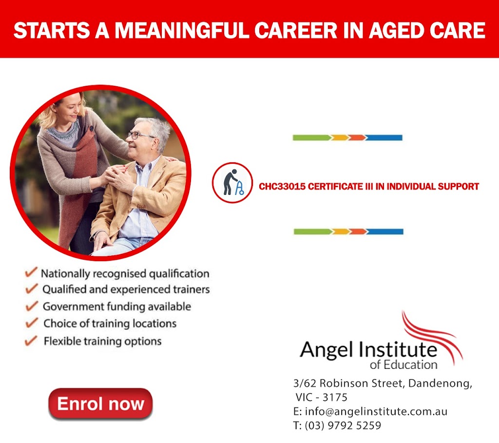 Angel Institute of Education | school | 3/62 Robinson St, Dandenong VIC 3175, Australia | 0397925259 OR +61 3 9792 5259