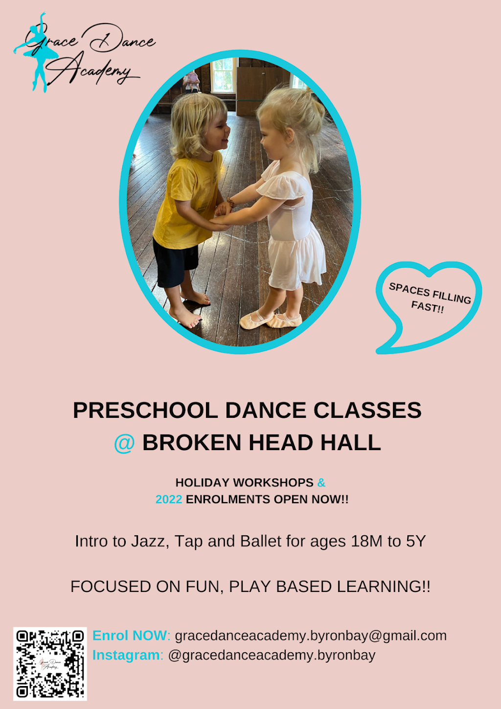 Grace Dance Academy Byron Bay | Broken Head Hall, Broken Head NSW 2481, Australia | Phone: 0411 223 309