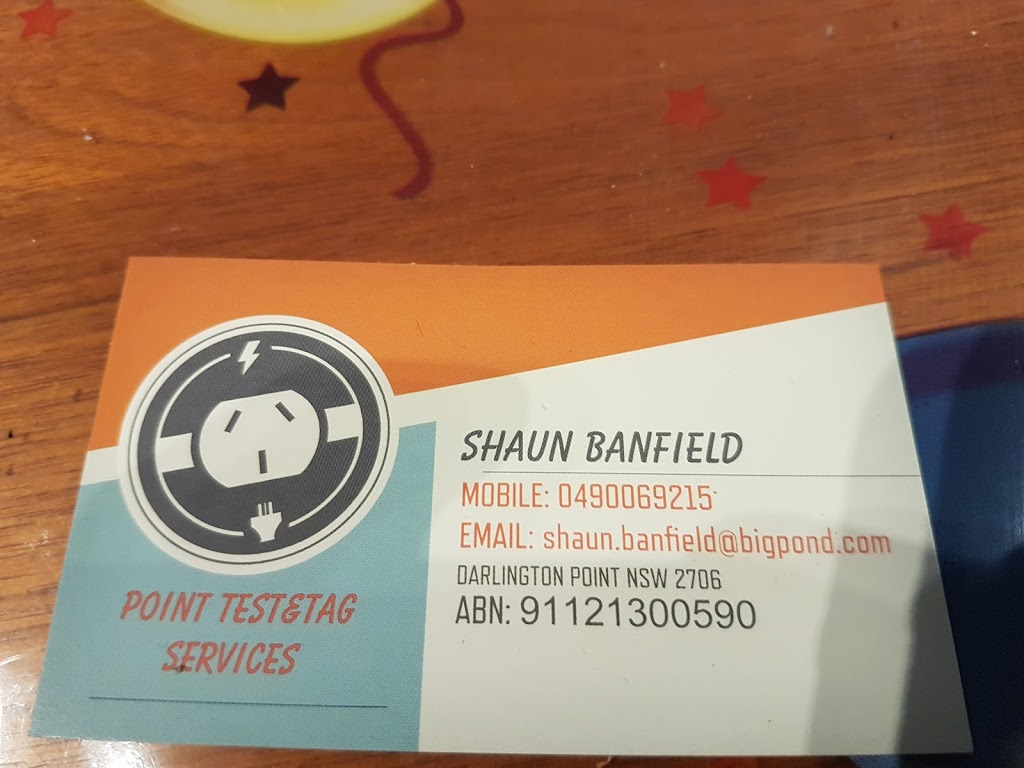 Point Test & Tag services | 18 Corbett St, Darlington Point NSW 2706, Australia | Phone: 0490 069 215