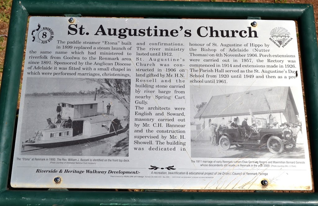 Saint Augustine of Hippo Anglican Church | church | James Ave, Renmark SA 5341, Australia | 0885863288 OR +61 8 8586 3288