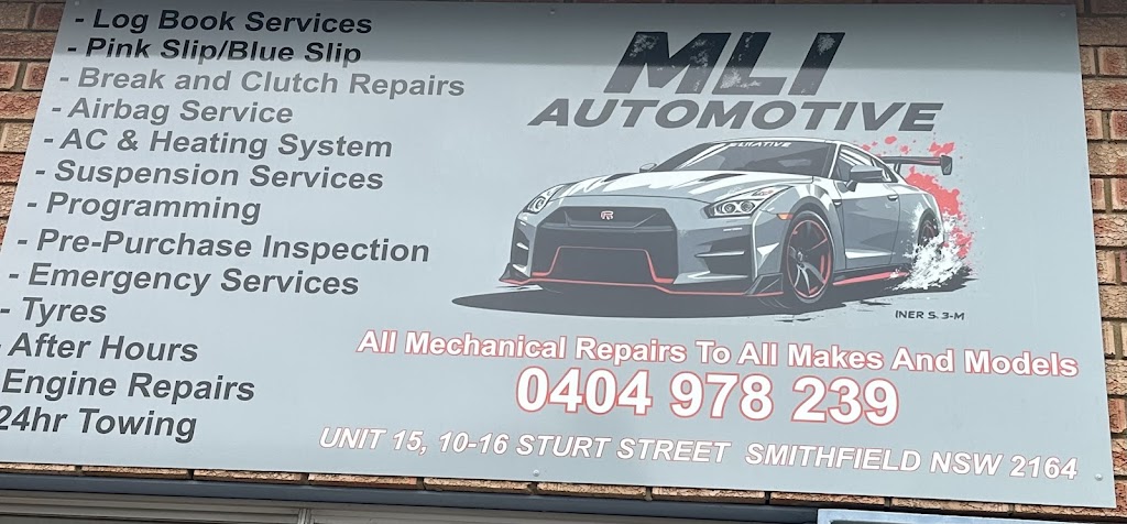 MLI AUTOMOTIVE | Unit 15/10-16 Sturt St, Smithfield NSW 2164, Australia | Phone: 0404 978 239