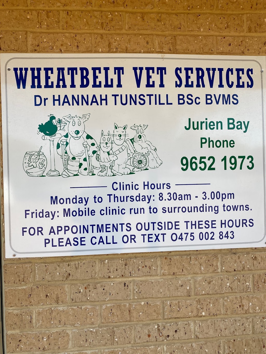 Wheatbelt Vet Services Jurien Bay | veterinary care | 15 Doust St, Jurien Bay WA 6516, Australia | 0896521973 OR +61 8 9652 1973