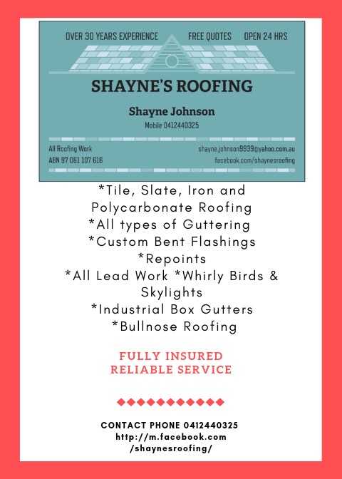 Shayne’s Roofing | 22 Tabourie St, Leumeah NSW 2560, Australia | Phone: 0412 440 325