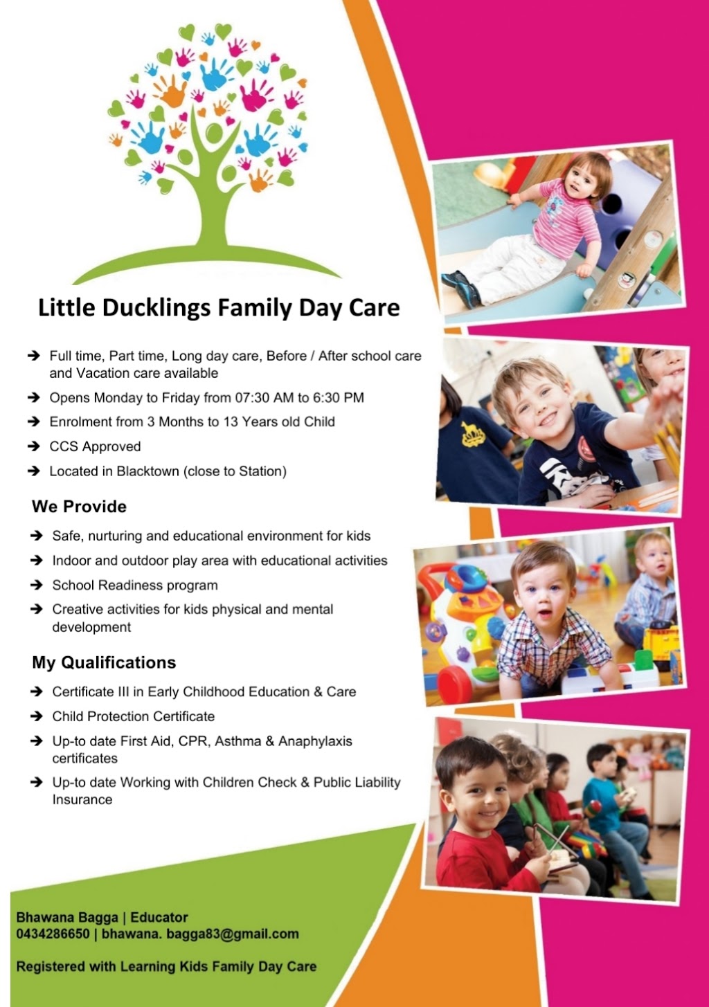 Little Ducklings Family Day Care | 36 Paul St, Blacktown NSW 2148, Australia | Phone: 0434 286 650