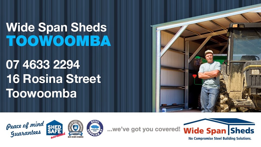Wide Span Sheds Toowoomba | parking | 16 Rosina St, Newtown QLD 4350, Australia | 0746332294 OR +61 7 4633 2294