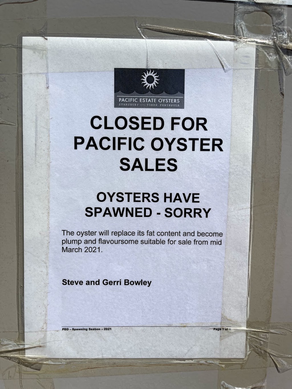 Pacific Estate Oysters | lot 3 Jones Rd, Stansbury SA 5582, Australia | Phone: 0467 485 291