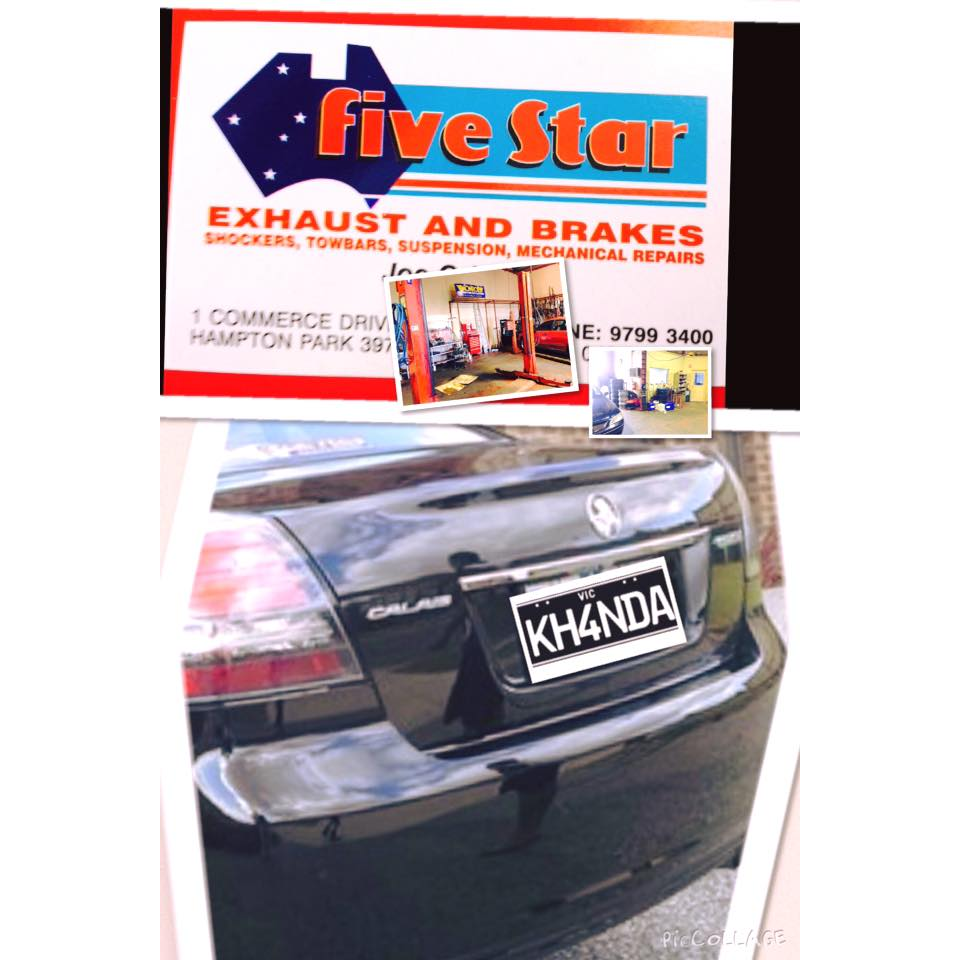 Five Star Brakes & Exhaust (All Mechanical Repairs) | car repair | 1 Commerce Dr, Hampton Park VIC 3976, Australia | 0397993400 OR +61 3 9799 3400